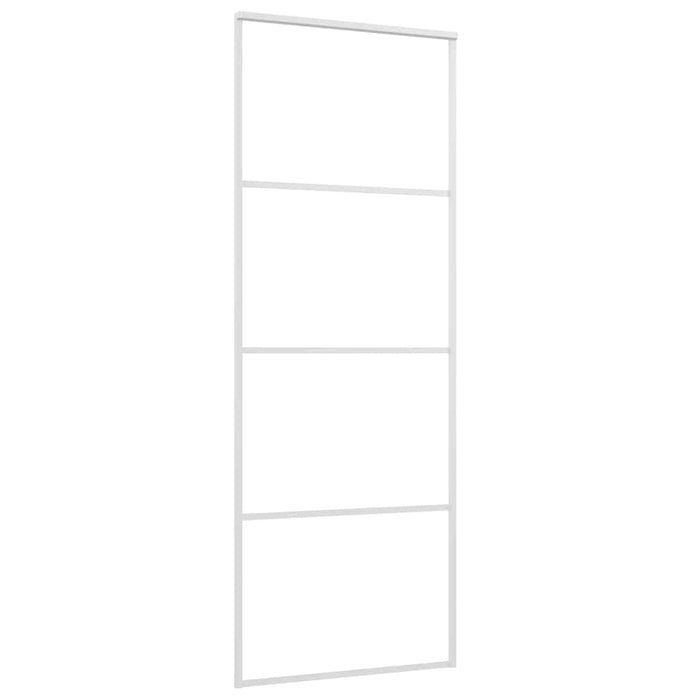 Ușă glisantă, alb, 76x205 cm, sticlă mată ESG și aluminiu - WALTI WALTI