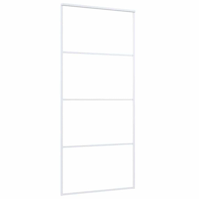 Ușă glisantă, alb, 90x205 cm, sticlă ESG și aluminiu - WALTI WALTI