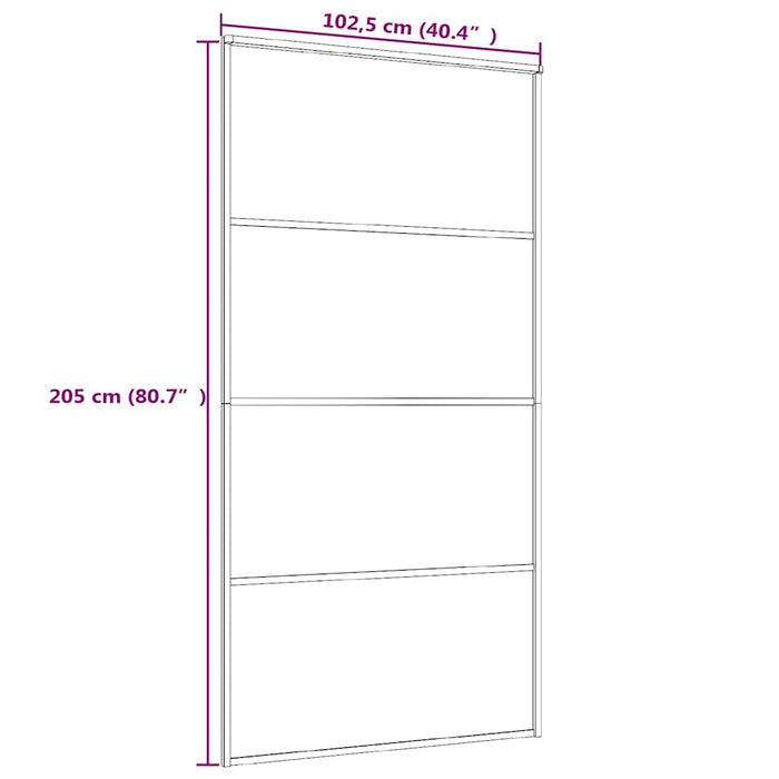 Ușă glisantă, alb, 102,5x205 cm, sticlă ESG și aluminiu - WALTI WALTI