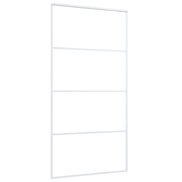 Ușă glisantă, alb, 102,5x205 cm, sticlă mată ESG și aluminiu - WALTI WALTI