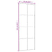 Ușă glisantă, alb, 76x205 cm, sticlă ESG și aluminiu - WALTI WALTI