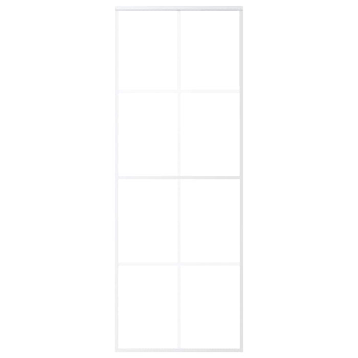 Ușă glisantă, alb, 76x205 cm, sticlă mată ESG și aluminiu WALTI