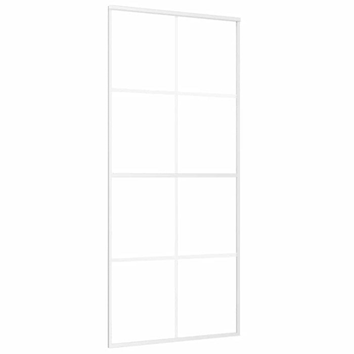 Ușă glisantă, alb, 90x205 cm, sticlă ESG și aluminiu - WALTI WALTI