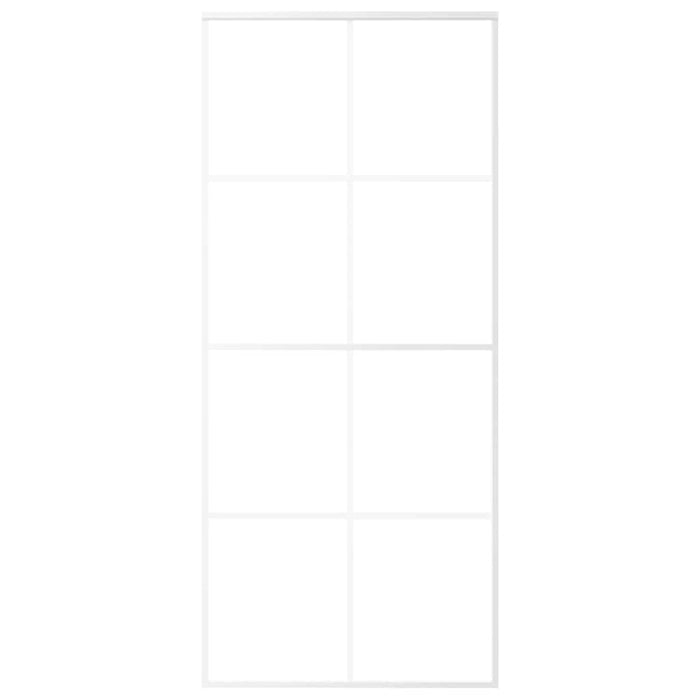 Ușă glisantă, alb, 90x205 cm, sticlă ESG și aluminiu - WALTI WALTI