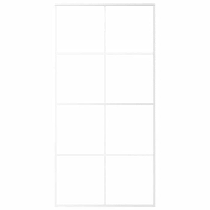 Ușă glisantă, alb, 102,5x205 cm, sticlă ESG și aluminiu - WALTI WALTI