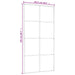 Ușă glisantă, alb, 102,5x205 cm, sticlă ESG și aluminiu - WALTI WALTI