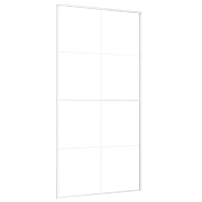 Ușă glisantă, alb, 102,5x205 cm, sticlă mată ESG și aluminiu WALTI