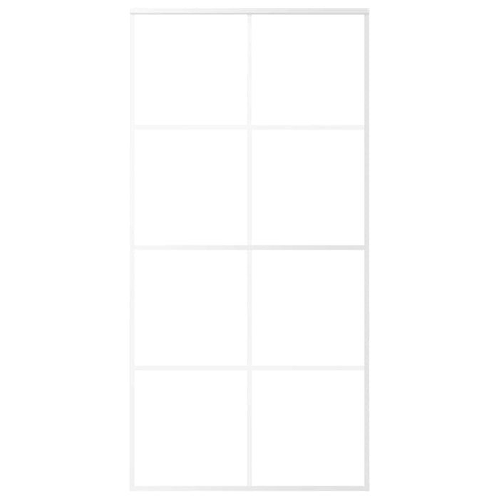Ușă glisantă, alb, 102,5x205 cm, sticlă mată ESG și aluminiu WALTI