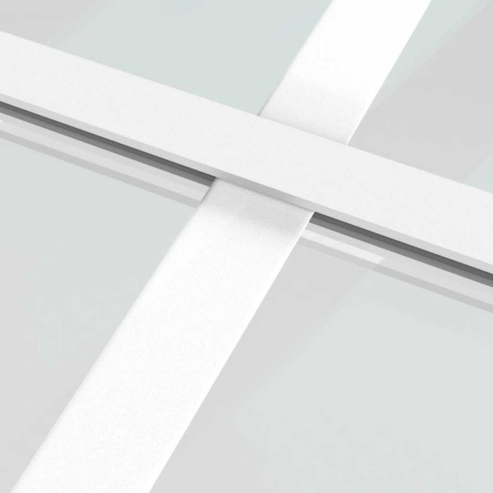Ușă glisantă, alb, 102,5x205 cm, sticlă mată ESG și aluminiu WALTI