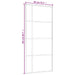 Ușă glisantă, alb, 90x205 cm, sticlă ESG și aluminiu - WALTI WALTI
