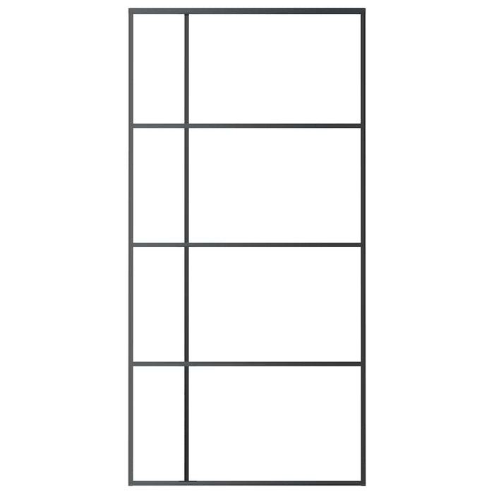 Ușă glisantă, negru, 102,5x205 cm, sticlă ESG și aluminiu - WALTI WALTI