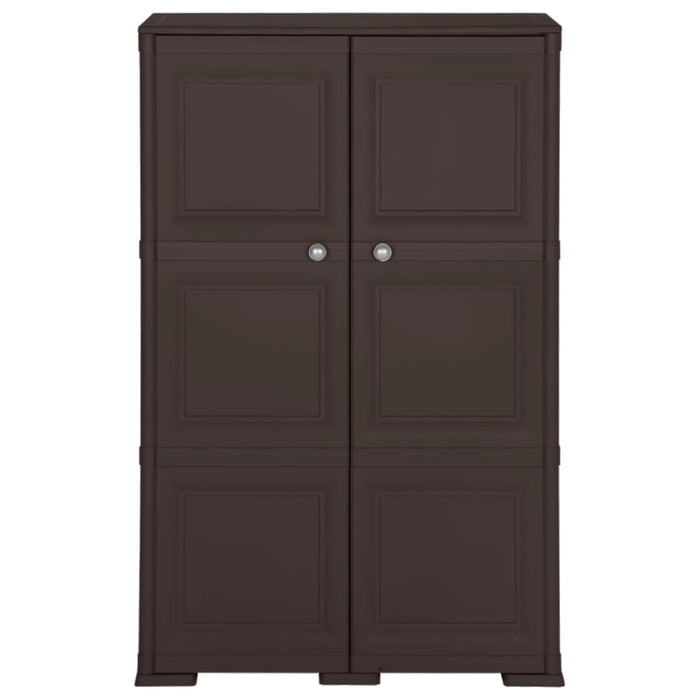 Dulap din plastic, 79x43x125 cm, maro, design de lemn WALTI