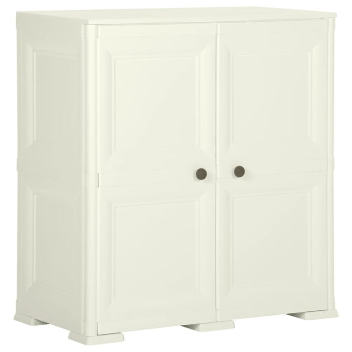 Dulap din plastic, 79x43x85,5 cm, vanilla ice, design de lemn - WALTI WALTI