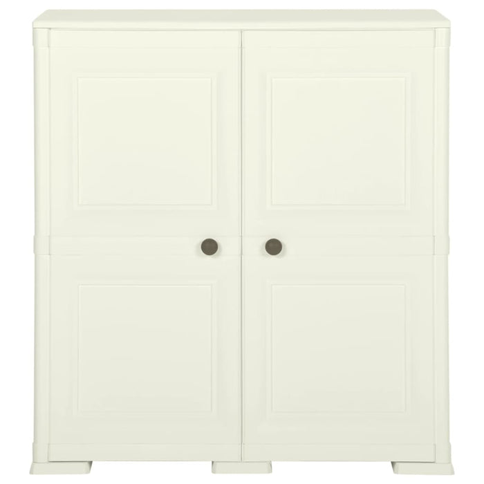 Dulap din plastic, 79x43x85,5 cm, vanilla ice, design de lemn - WALTI WALTI