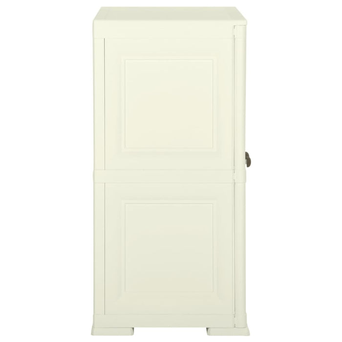 Dulap din plastic, 79x43x85,5 cm, vanilla ice, design de lemn - WALTI WALTI