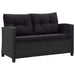 Set mobilier de grădină, 3 piese, perne negre, poliratan - WALTI WALTI