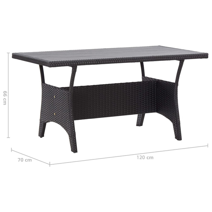 Set mobilier de grădină, 3 piese, perne negre, poliratan - WALTI WALTI