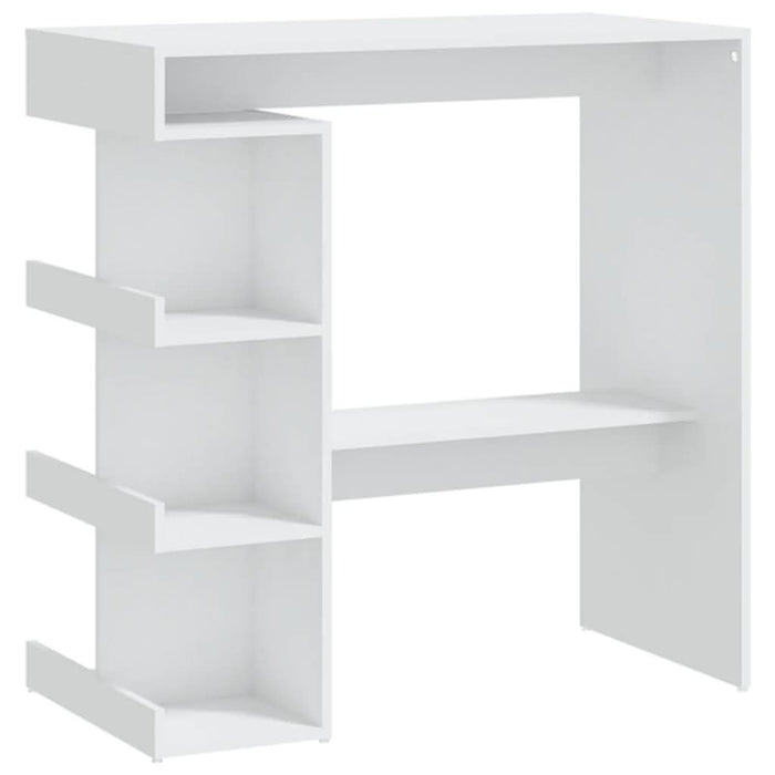 Masă bar cu raft de depozitare, alb, 100x50x101,5 cm, PAL - WALTI WALTI