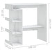 Masă bar cu raft de depozitare, alb, 100x50x101,5 cm, PAL - WALTI WALTI