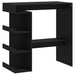 Masă bar cu raft de depozitare, negru, 100x50x101,5 cm, PAL - WALTI WALTI