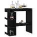 Masă bar cu raft de depozitare, negru, 100x50x101,5 cm, PAL - WALTI WALTI