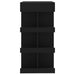 Masă bar cu raft de depozitare, negru, 100x50x101,5 cm, PAL - WALTI WALTI