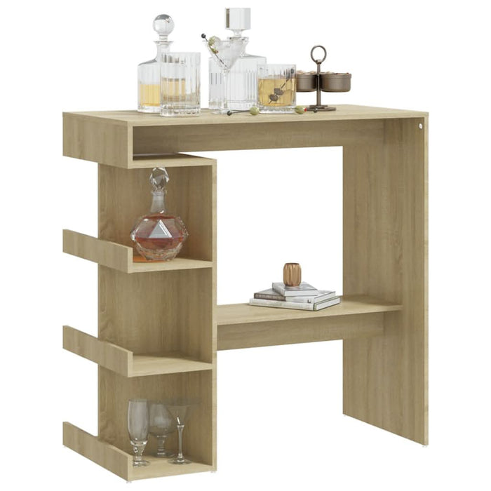 Masă bar cu raft depozitare stejar sonoma 100x50x101,5 cm PAL - WALTI WALTI