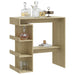 Masă bar cu raft depozitare stejar sonoma 100x50x101,5 cm PAL - WALTI WALTI