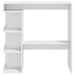 Masă bar cu raft depozitare alb extralucios 100x50x101,5cm lemn - WALTI WALTI
