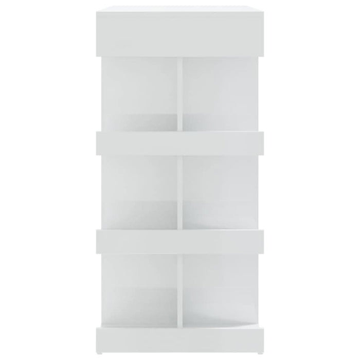 Masă bar cu raft depozitare alb extralucios 100x50x101,5cm lemn - WALTI WALTI