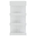 Masă bar cu raft depozitare alb extralucios 100x50x101,5cm lemn - WALTI WALTI