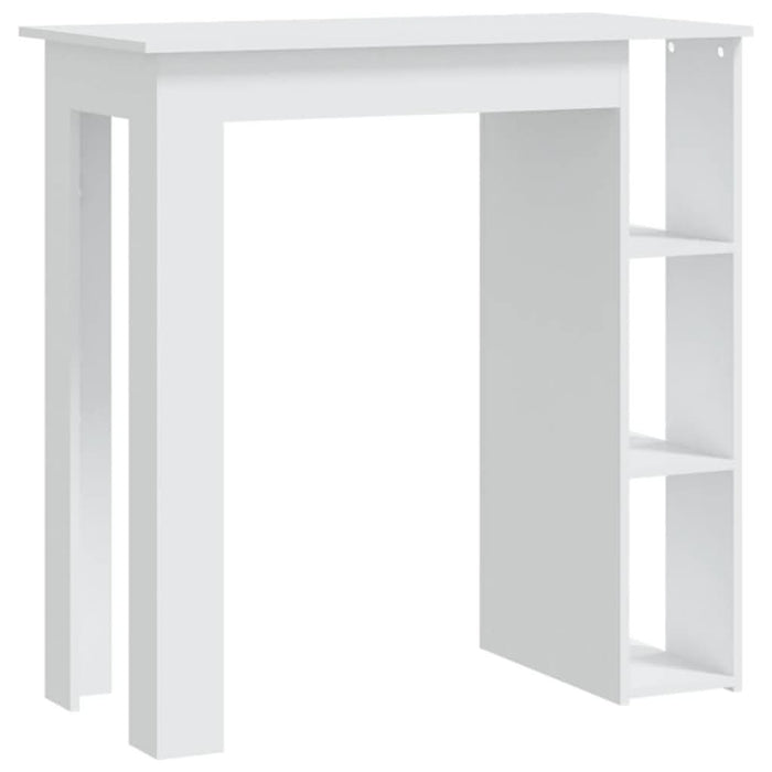 Masă de bar cu raft, alb, 102x50x103,5 cm, PAL - WALTI WALTI