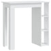 Masă de bar cu raft, alb, 102x50x103,5 cm, PAL - WALTI WALTI