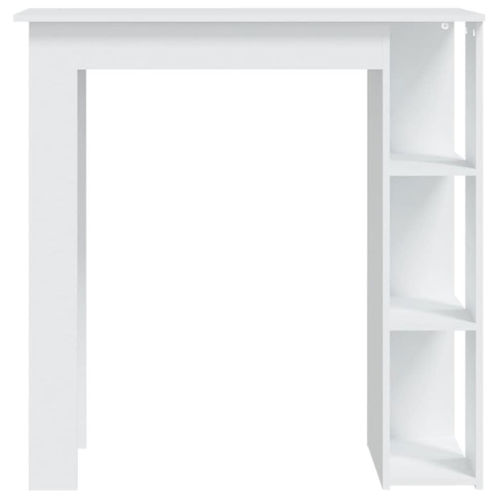 Masă de bar cu raft, alb, 102x50x103,5 cm, PAL - WALTI WALTI