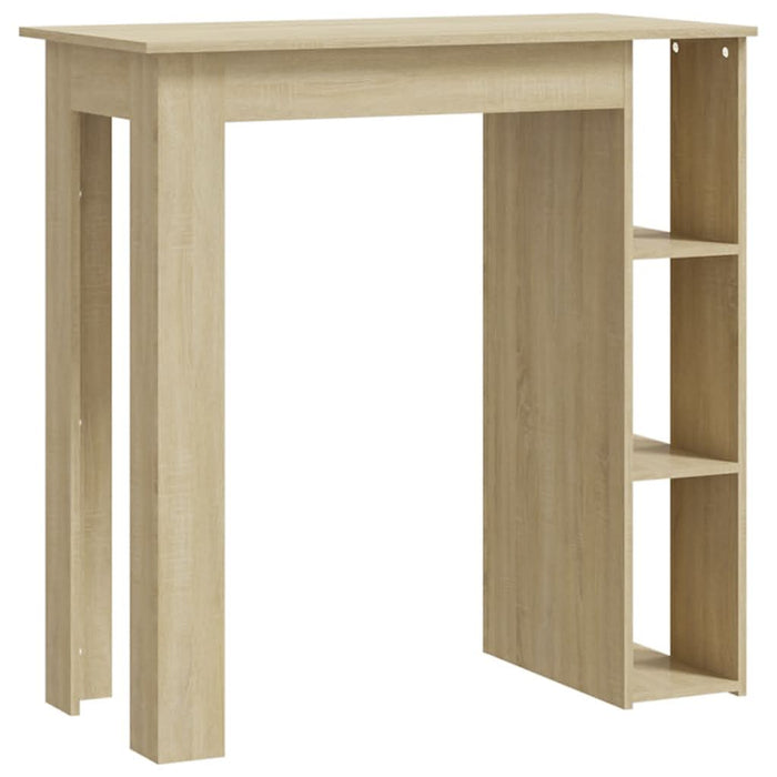 Masă de bar cu raft, stejar Sonoma, 102x50x103,5 cm, PAL - WALTI WALTI