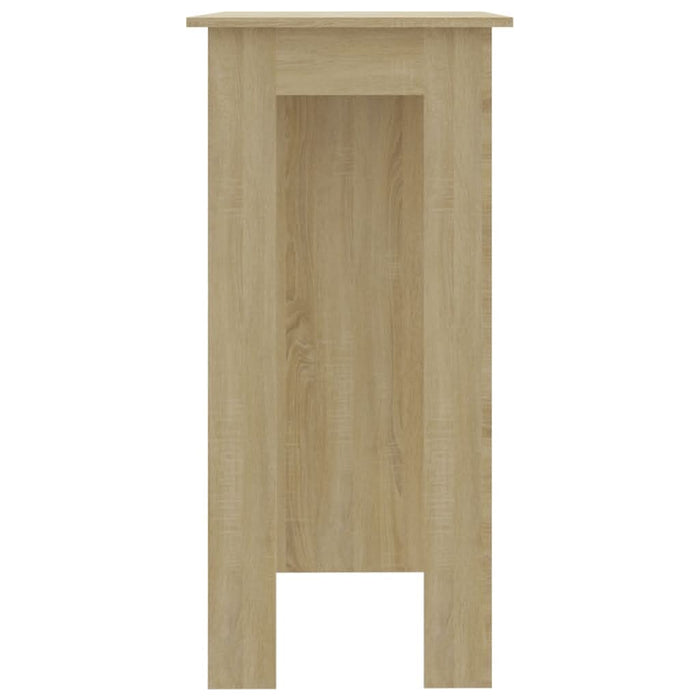 Masă de bar cu raft, stejar Sonoma, 102x50x103,5 cm, PAL - WALTI WALTI