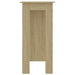 Masă de bar cu raft, stejar Sonoma, 102x50x103,5 cm, PAL - WALTI WALTI