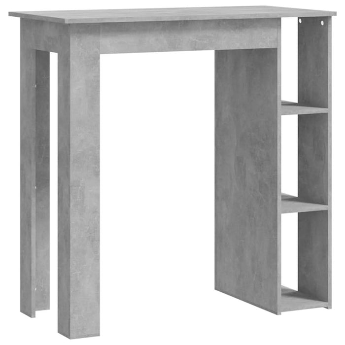 Masă de bar cu raft, gri beton,102x50x103,5 cm, PAL - WALTI WALTI
