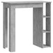 Masă de bar cu raft, gri beton,102x50x103,5 cm, PAL - WALTI WALTI