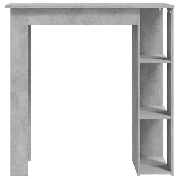 Masă de bar cu raft, gri beton,102x50x103,5 cm, PAL - WALTI WALTI