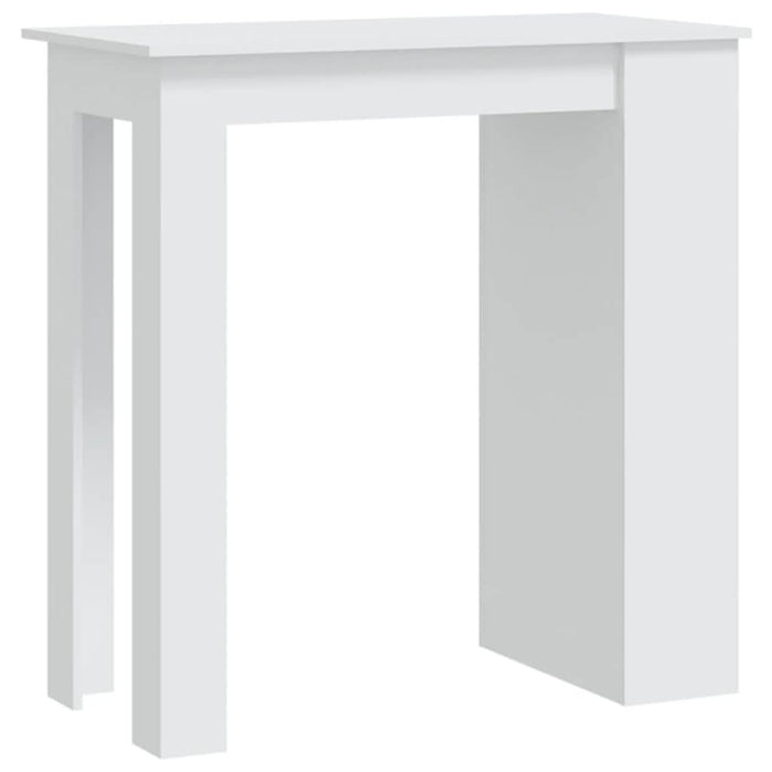 Masă de bar cu raft de depozitare, alb, 102x50x103,5 cm, PAL - WALTI WALTI