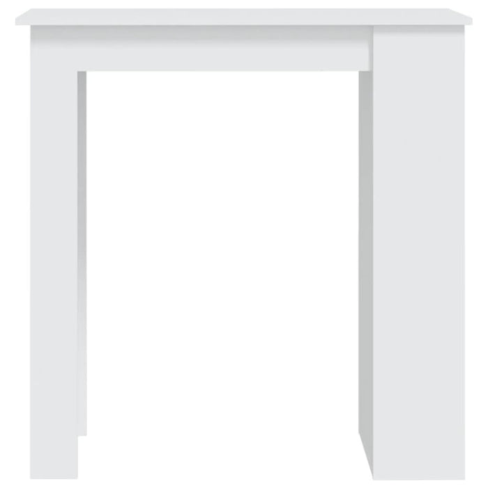 Masă de bar cu raft de depozitare, alb, 102x50x103,5 cm, PAL - WALTI WALTI