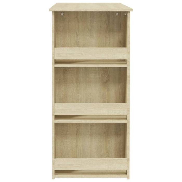 Masă de bar cu raft depozitare stejar sonoma 102x50x103,5cmlemn - WALTI WALTI