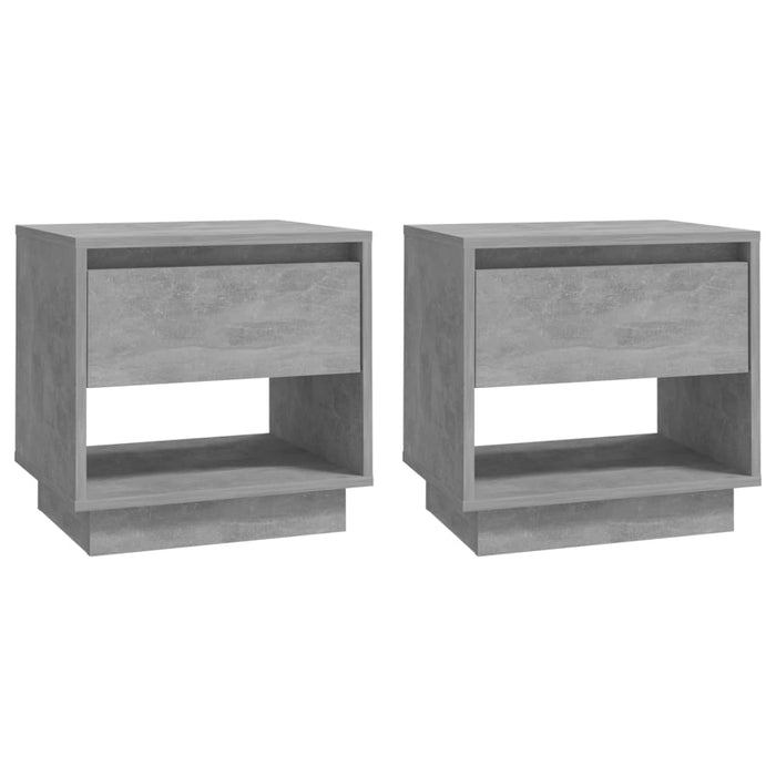 Noptiere, 2 buc., gri beton, 45x34x44 cm, PAL - WALTI WALTI