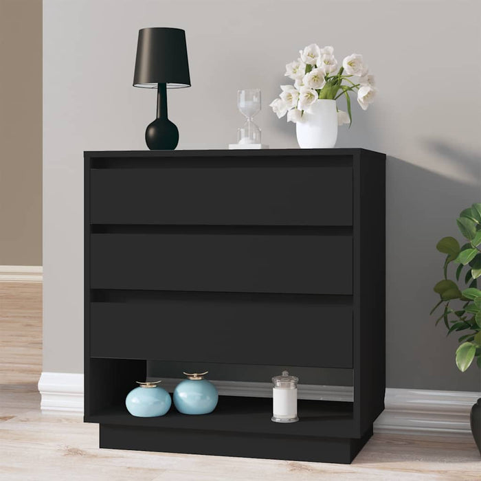 Servantă, negru, 70x41x75 cm, lemn prelucrat WALTI