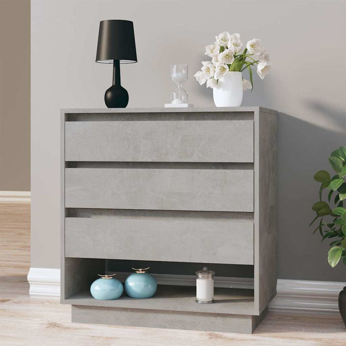 Servantă, gri beton, 70x41x75 cm, lemn prelucrat WALTI