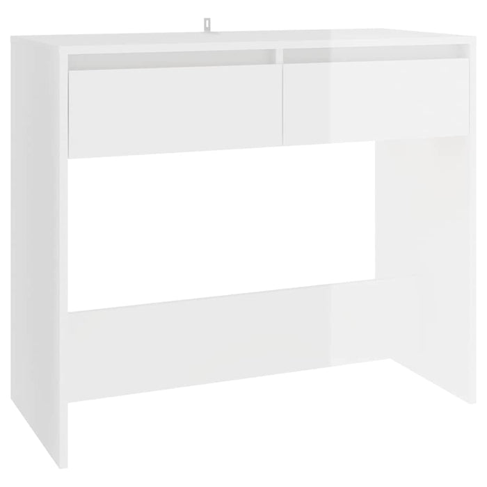 Masă consolă, alb extralucios, 89x41x76,5 cm, oțel WALTI