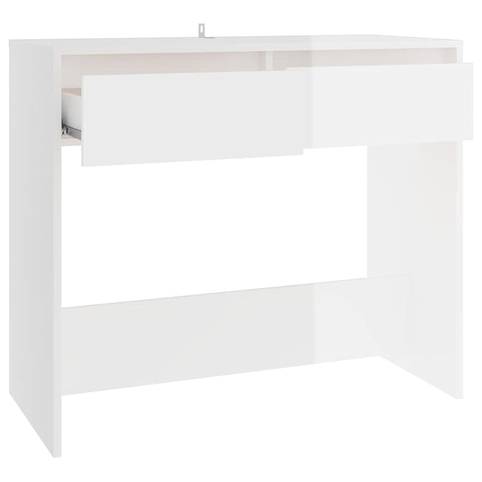 Masă consolă, alb extralucios, 89x41x76,5 cm, oțel WALTI