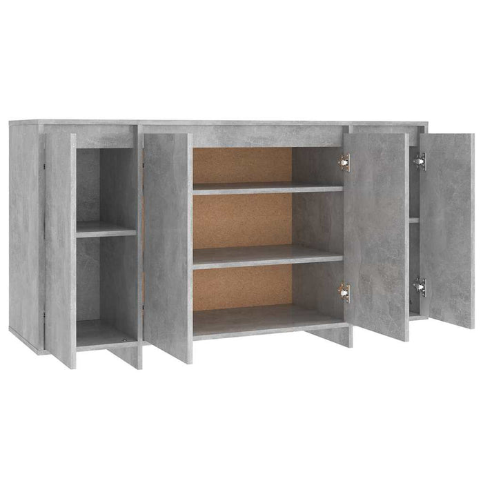 Servantă, gri beton, 135x41x75 cm, PAL WALTI