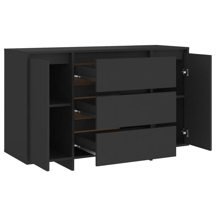 Servantă cu 3 sertare, negru, 120x41x75 cm, PAL - WALTI WALTI